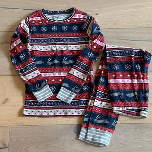 Hatley Red and Blue Snowflake Kids Pajama Set